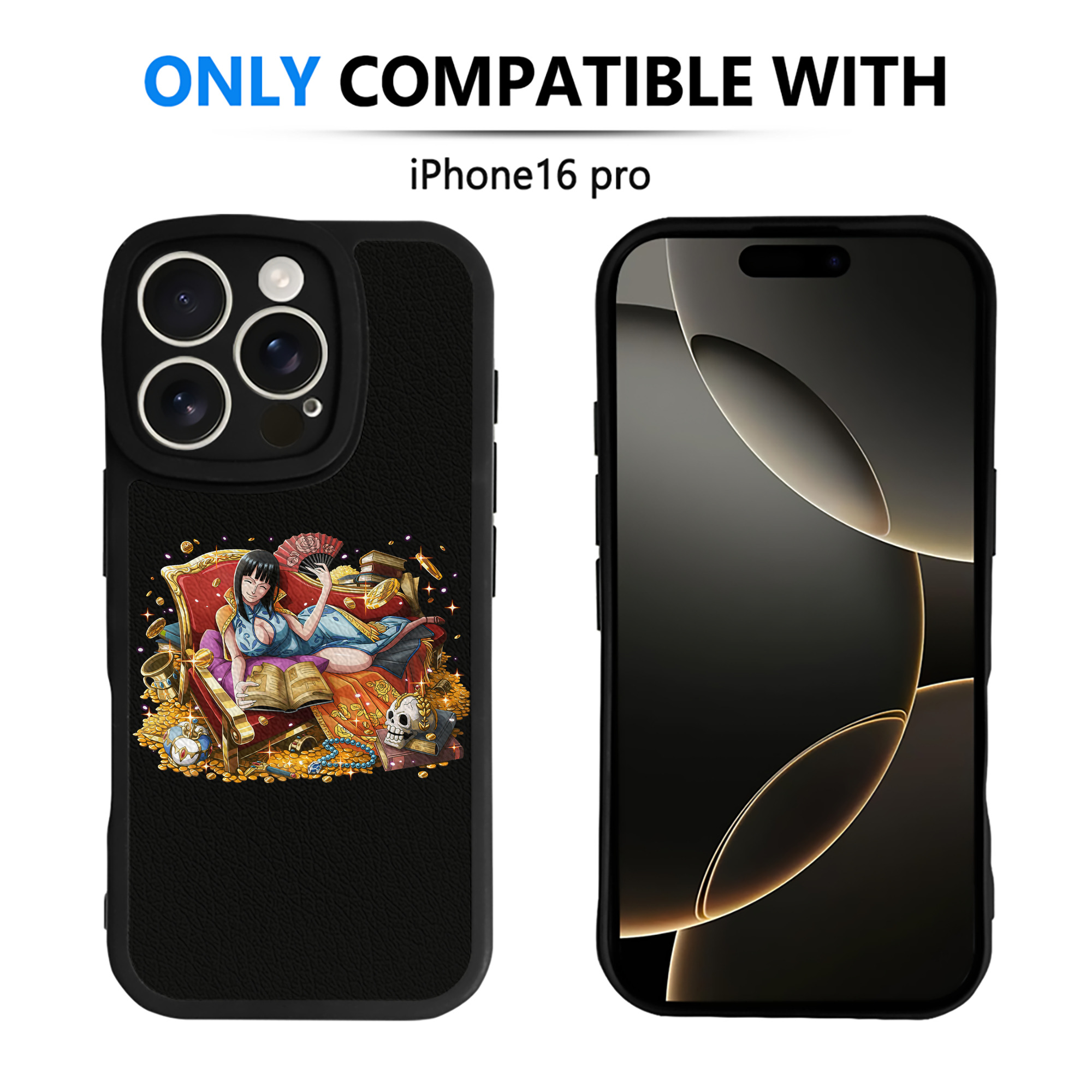 （画像用） ワンピース ニコ・ロビン ONE PIECE Nico Robin 【iPhone 16シリーズ対応】シリコンスマホケース（レザー調） 材質：シリコン